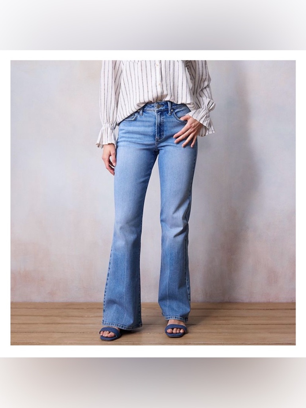 LC Lauren Conrad Super High Rise Flare Jeans